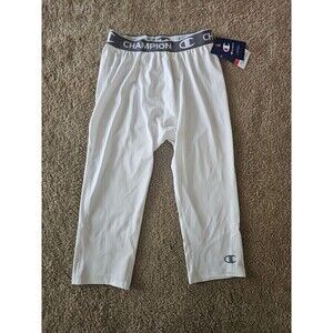 Champion Mens Compression Leggings White Size Small